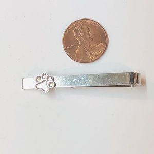 Sterling Silver Tie Bar w/Puppy Paw®️